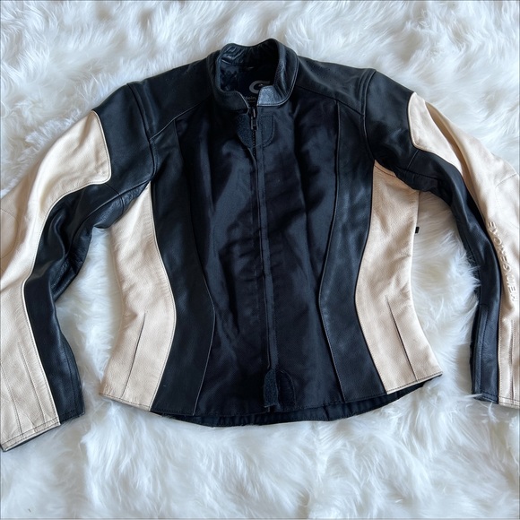 Hein Gericke leather women’s motorcycle jacket size 8 - Picture 1 of 4